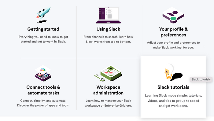 Slack’s help center