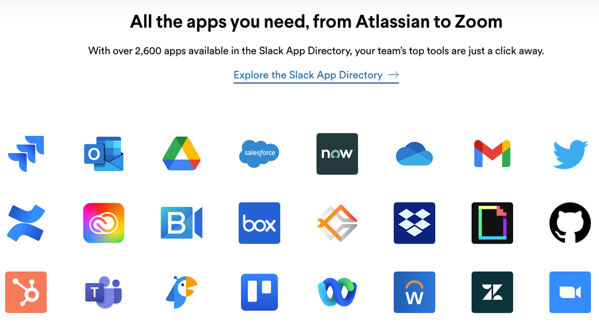 Slack's third-party app directory