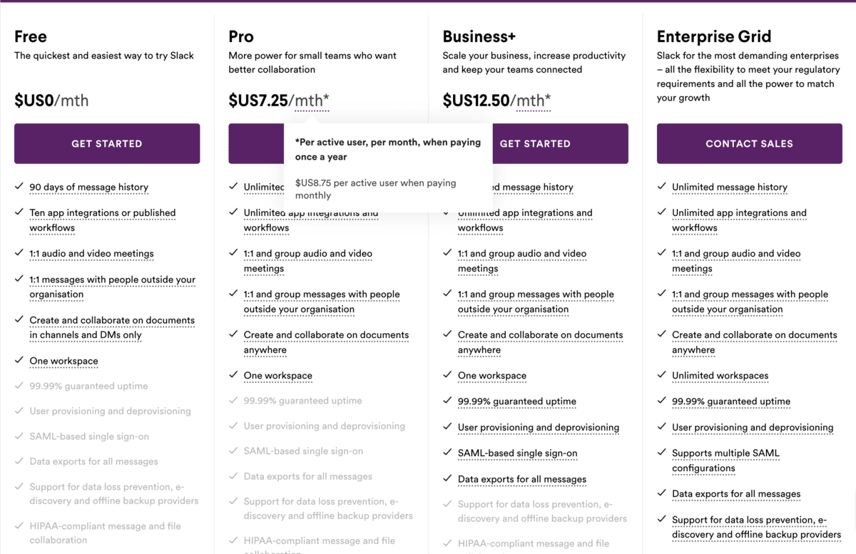 Slack Paid vs. Free