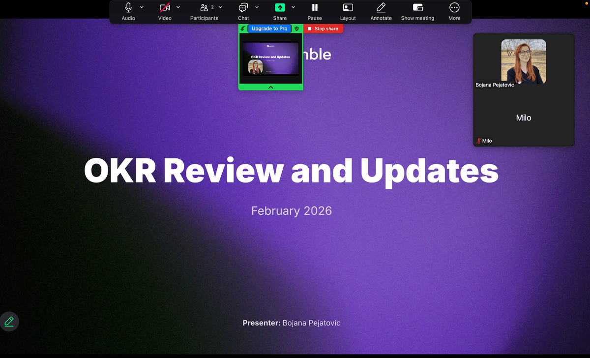 Screen sharing in Zoom