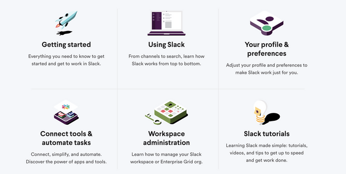 Slack’s help center