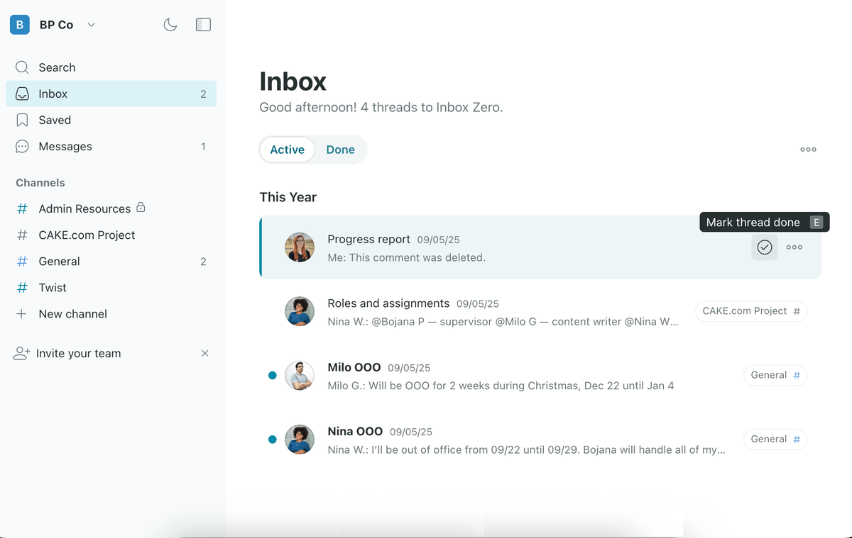 Twist interface