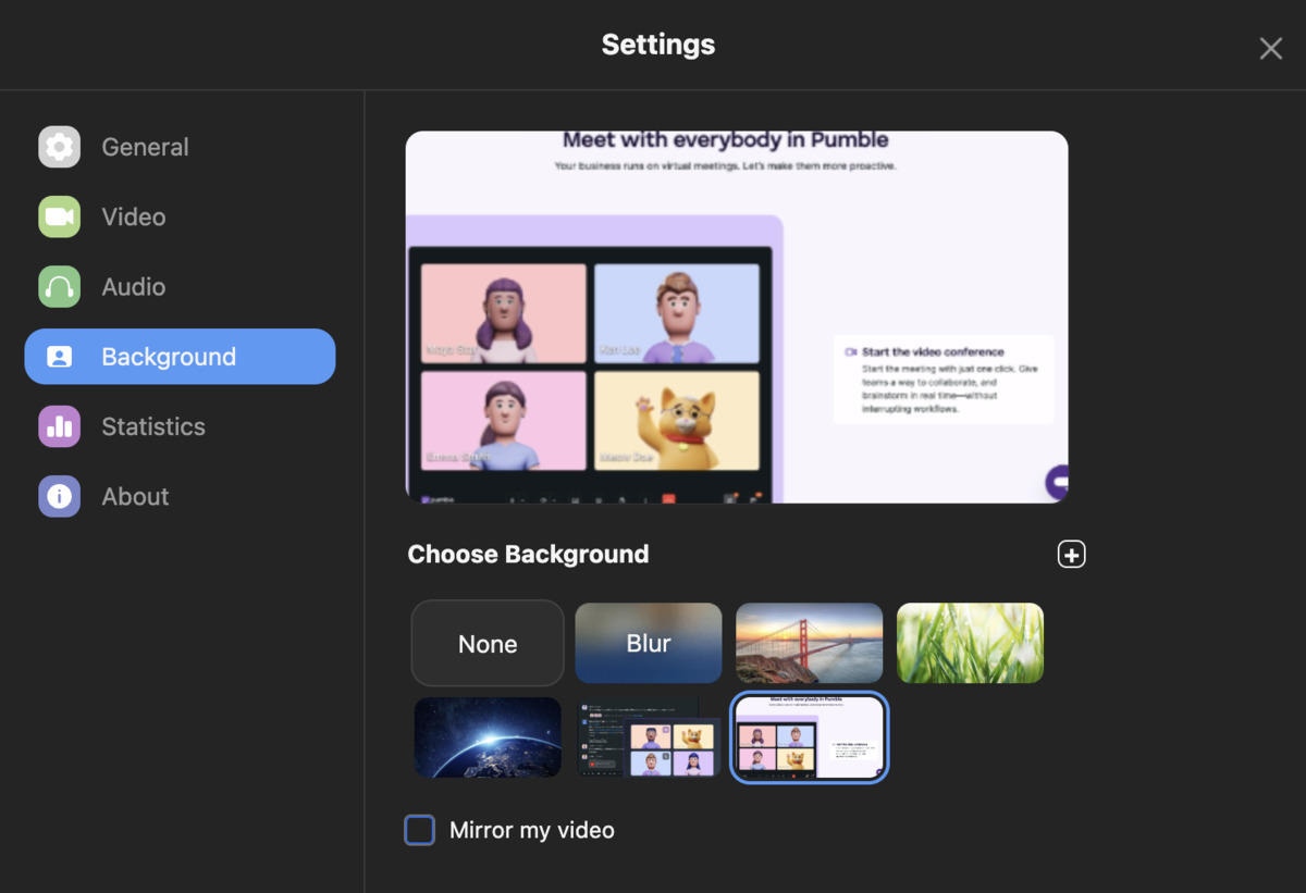 Using custom backgrounds in Zoom