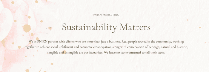 Sustainability will be PNJXN’s primary focus 