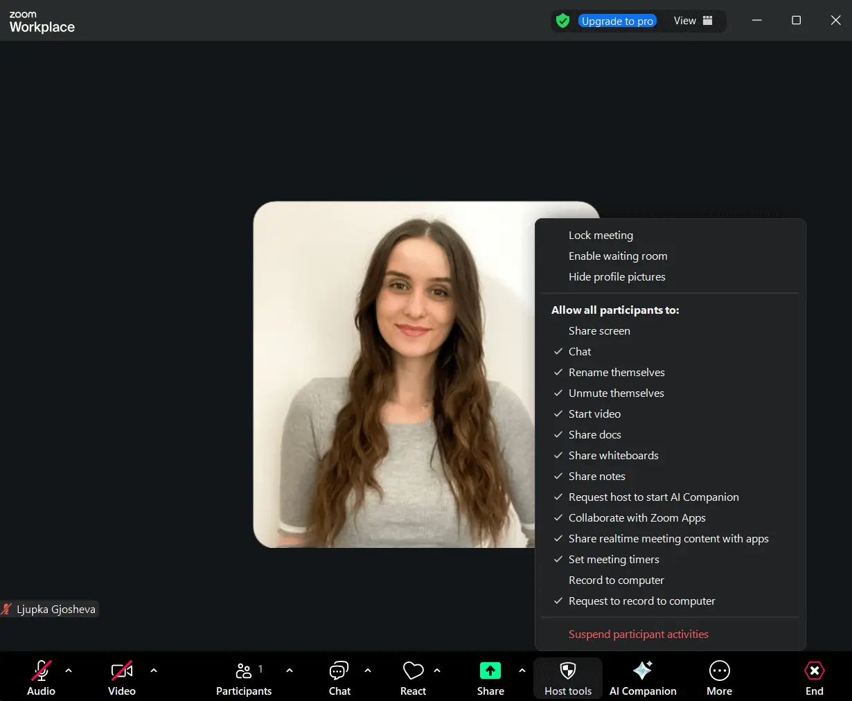 Admin controls in Zoom
