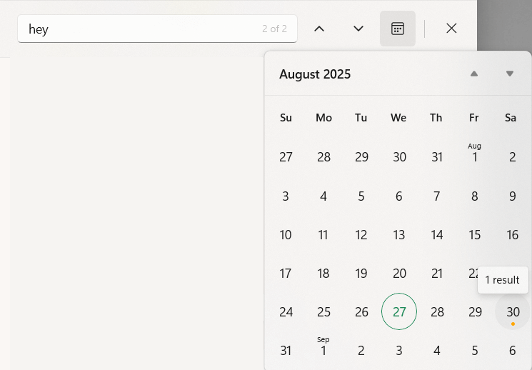 Keyword search by date in WhatsApp