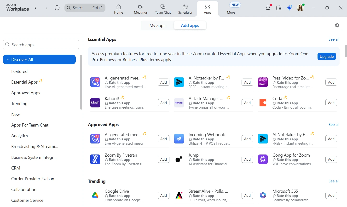 Zoom App Marketplace overview