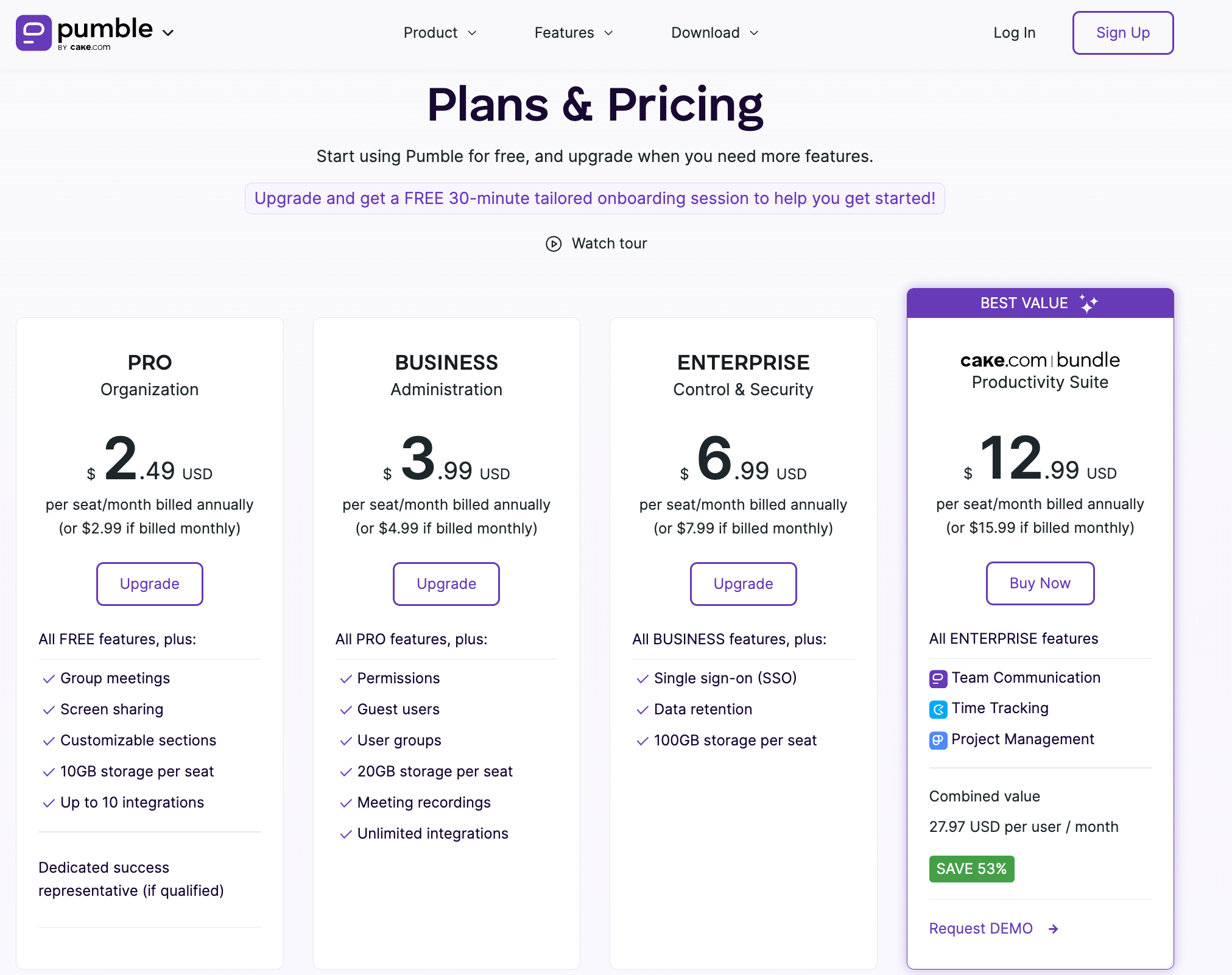 With Pumble, you get a great value for your money