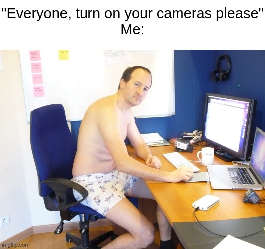 work from home meeting memes turn on cameras