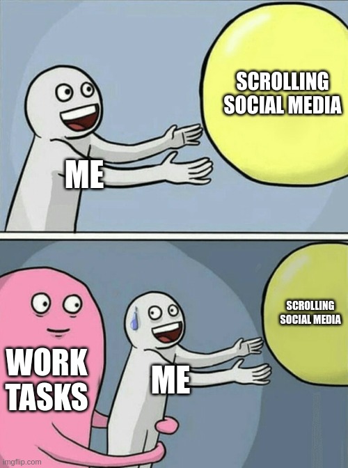 work from home procrastination memes social media