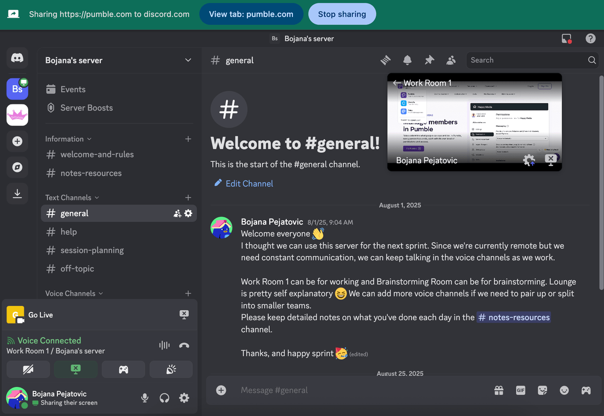 Discord’s pop out view feature allows you to move the video chat window anywhere you want