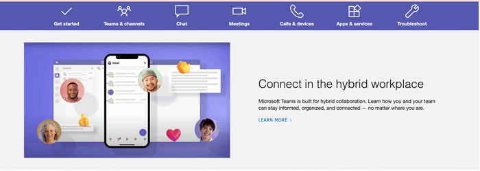 Microsoft Teams’ help and learning