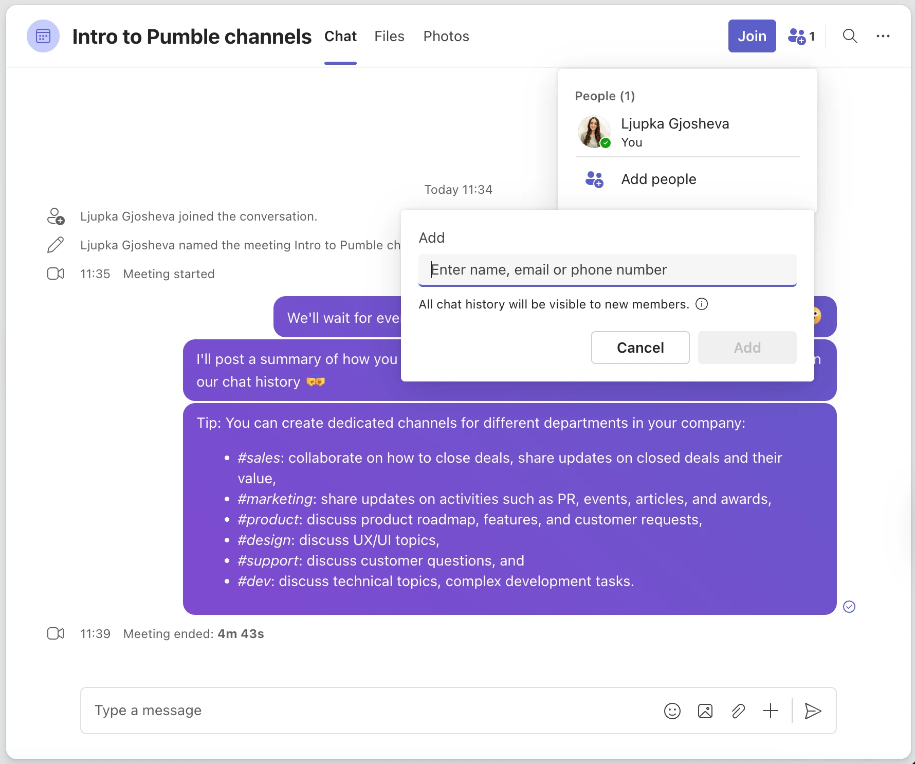 Invite people to MS Teams via their email