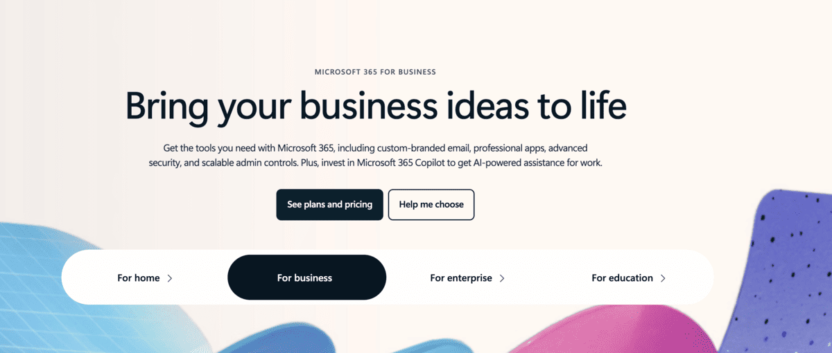 Microsoft 365 homepage
