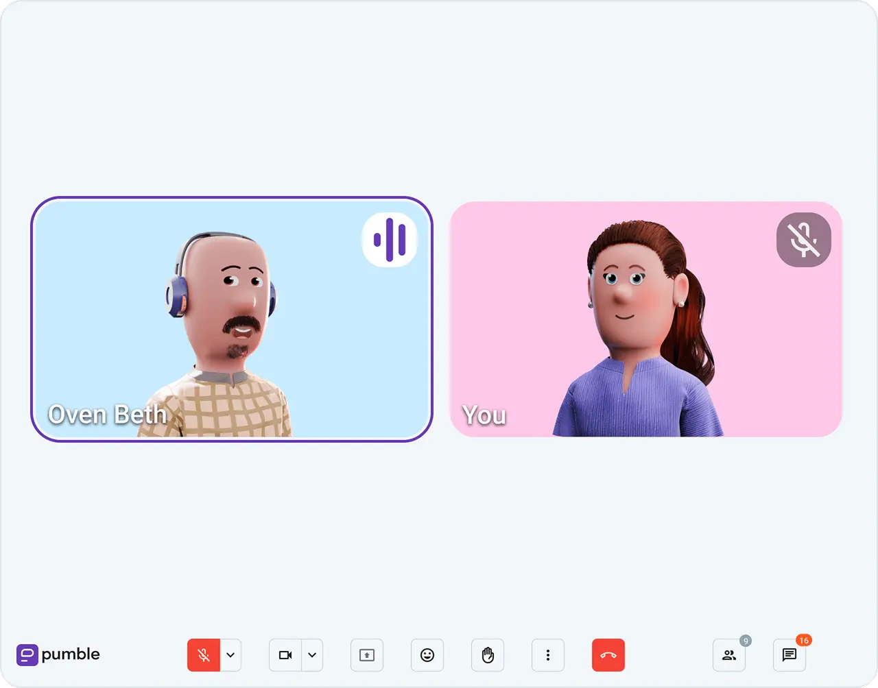 Host virtual interviews in Pumble, a business communication app