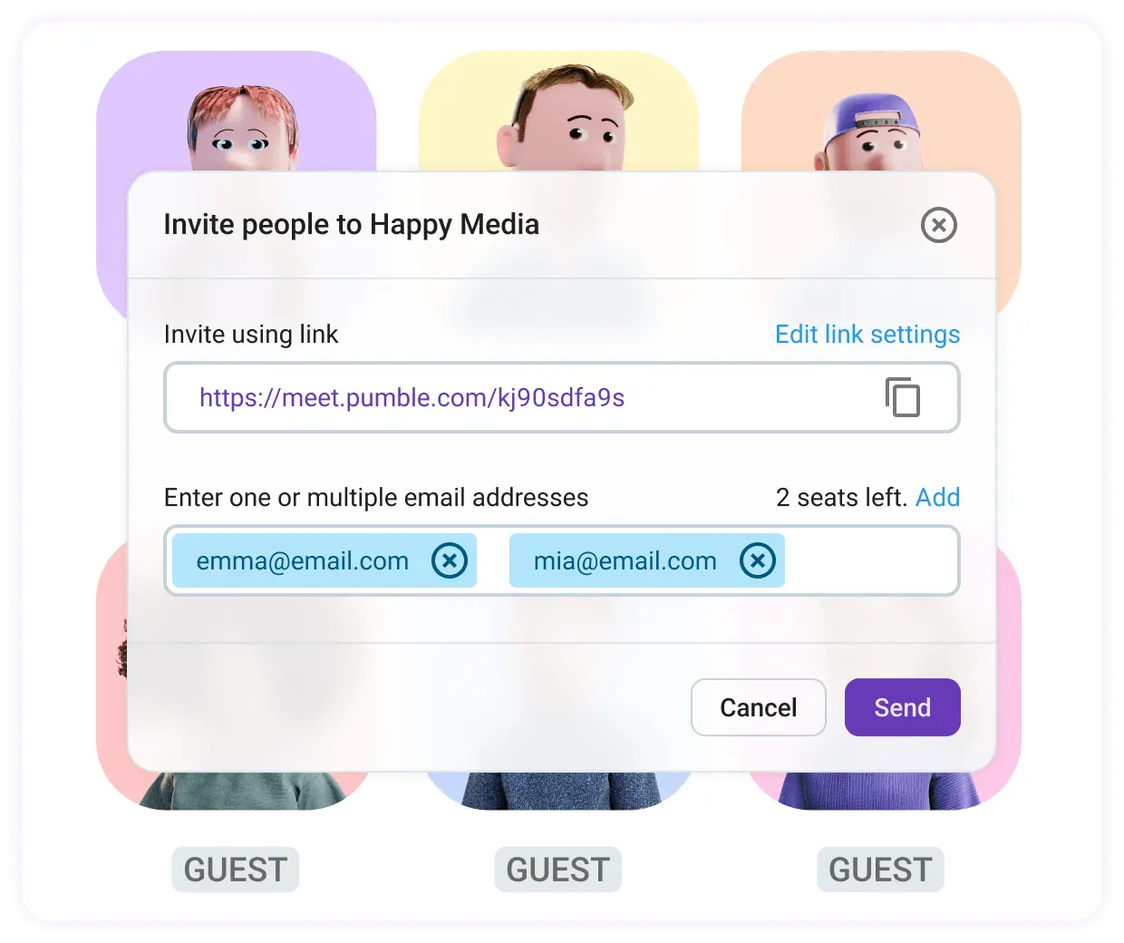 Inviting guests to your Pumble workspace