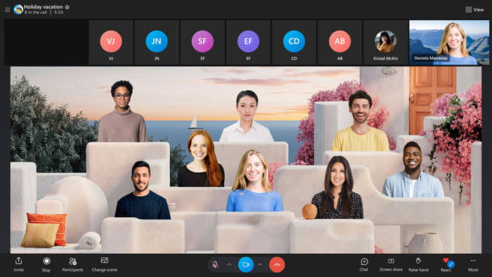 Skype – Together mode