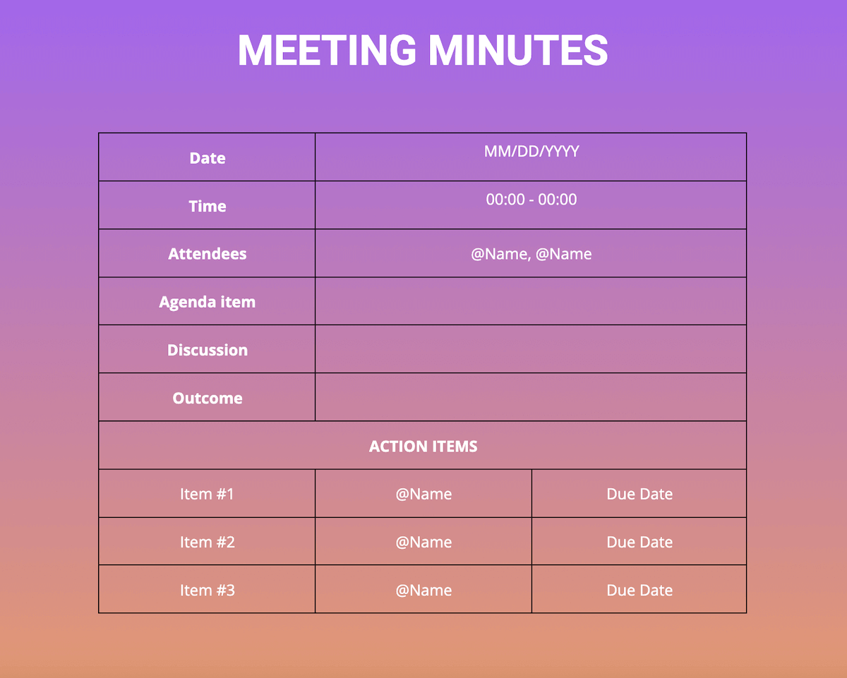 How To Write Effective Meeting Minutes Best Tips Examples And 4 Templates 4069