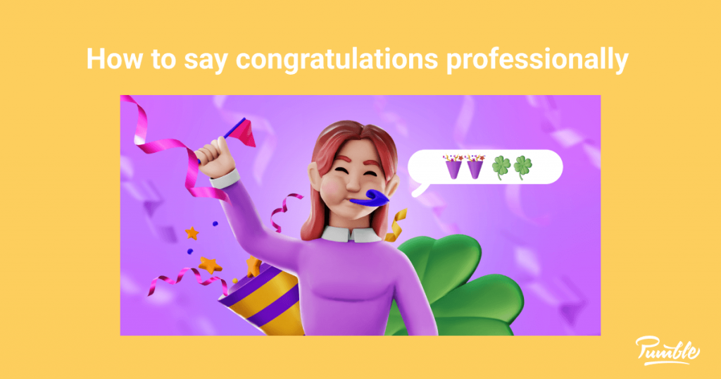 How To Say Congratulations Professionally Pumble