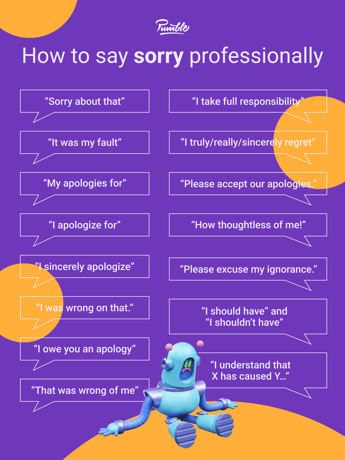 How to say sorry professionally