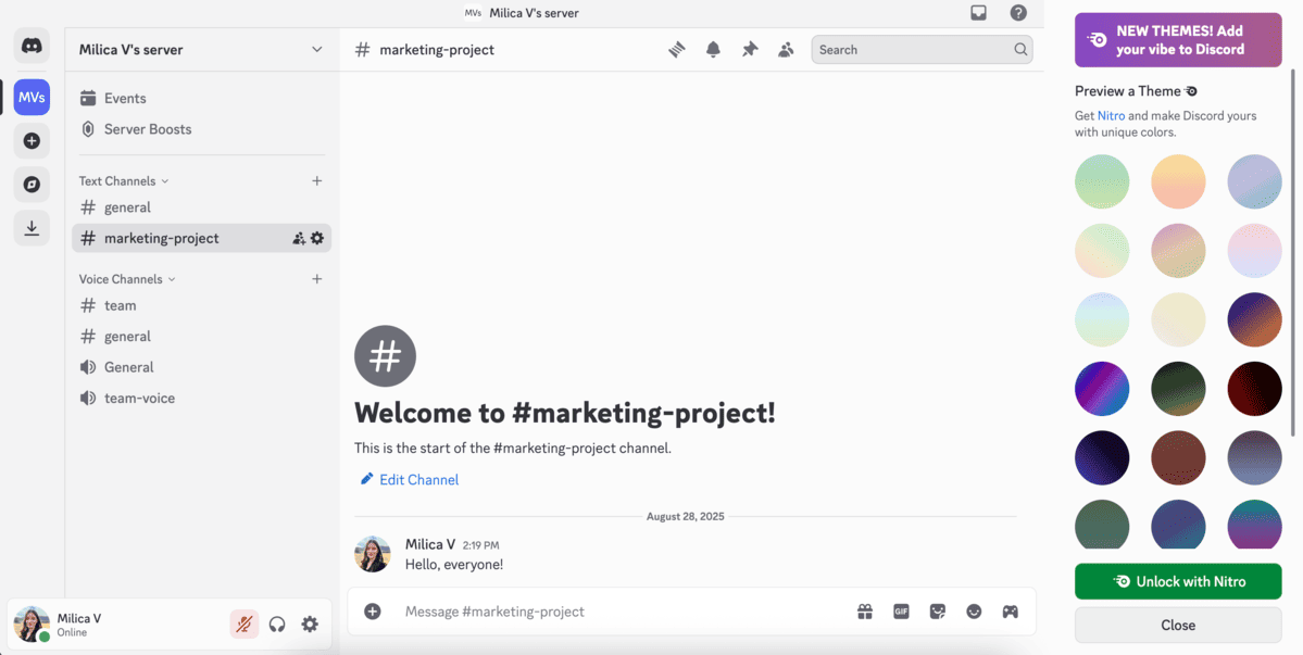 Discord’s user interface