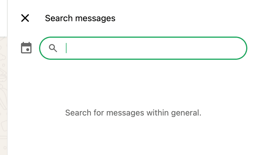 WhatsApp search