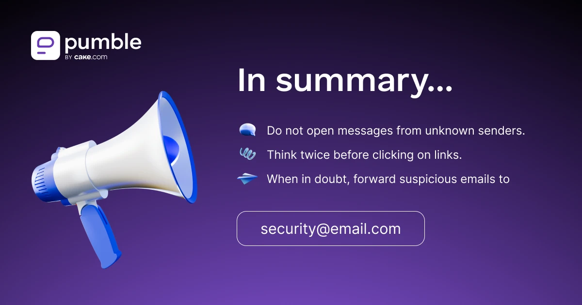 The final slide of a presentation about phishing 