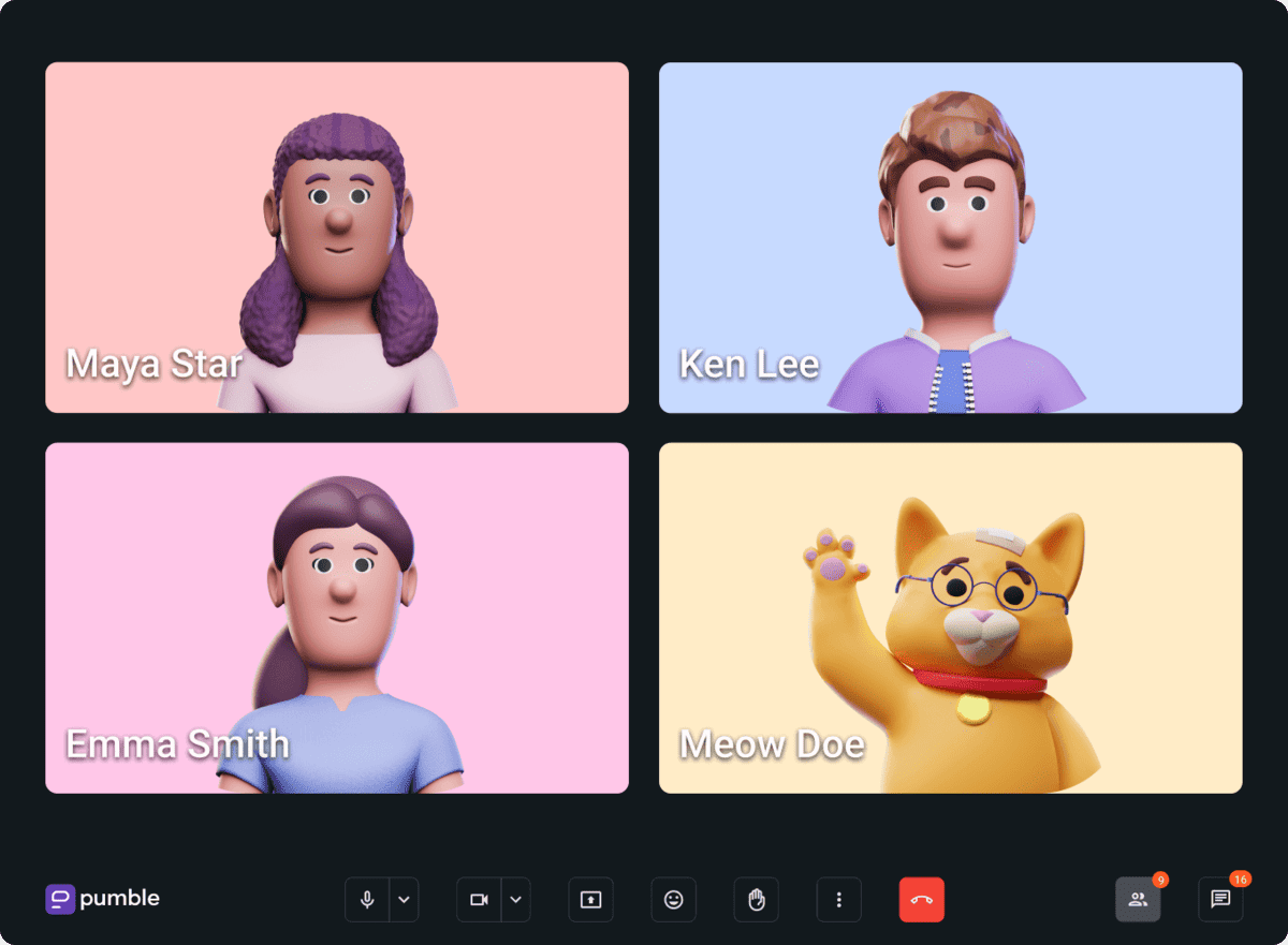 Group call in Pumble