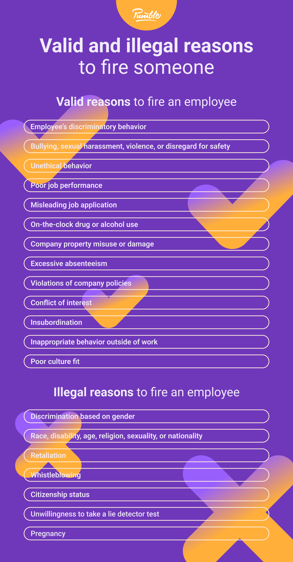 Valid and illegal reasons to fire someone
