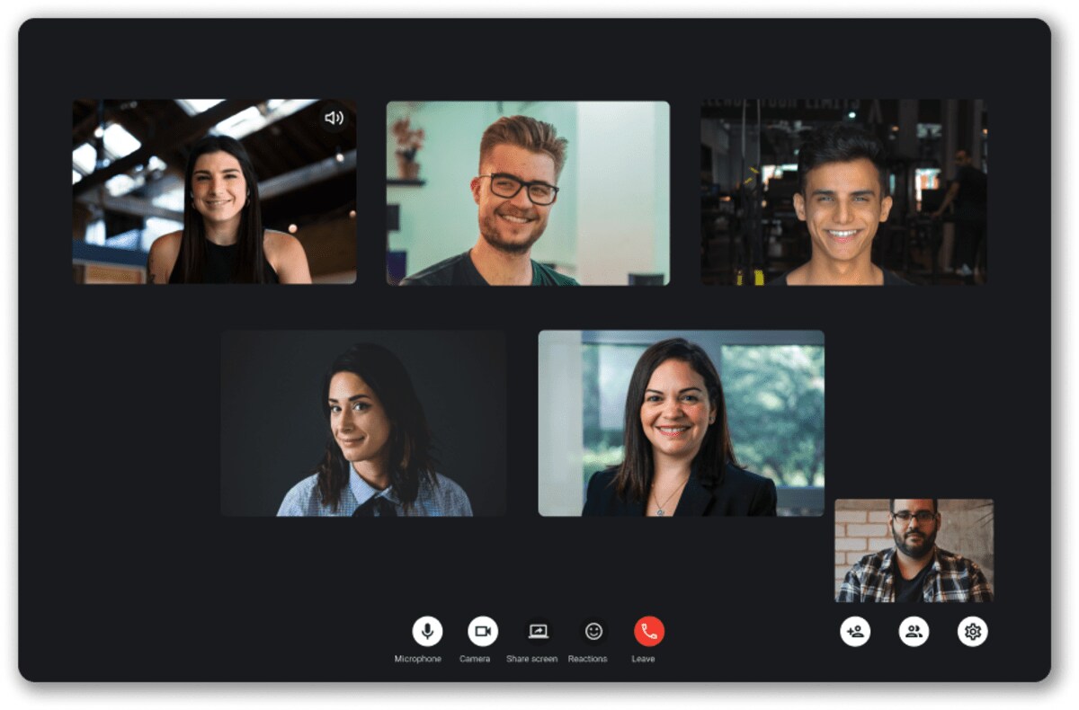 An example of a virtual meeting in Pumble, a team communication app