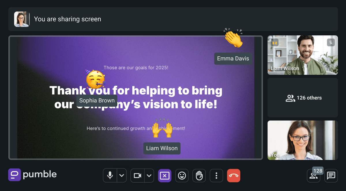 Host your annual alignment presentations on Pumble, the business messaging app