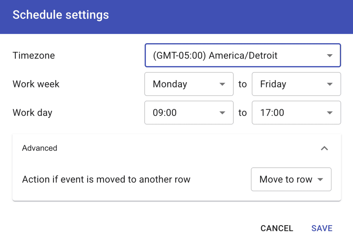 Adjust your schedule in TeamCal