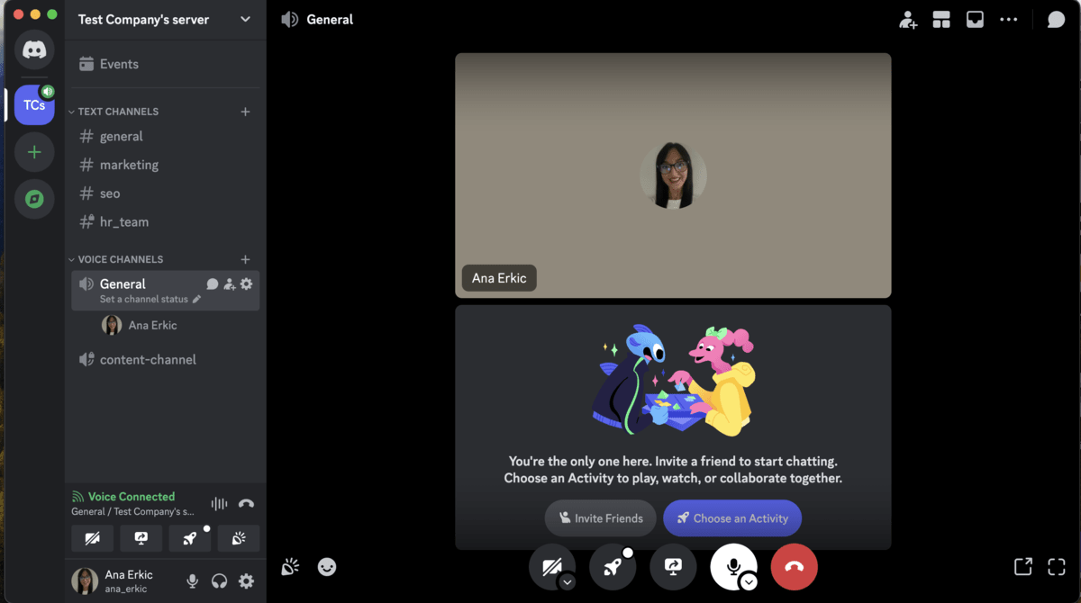 Discord voice channel