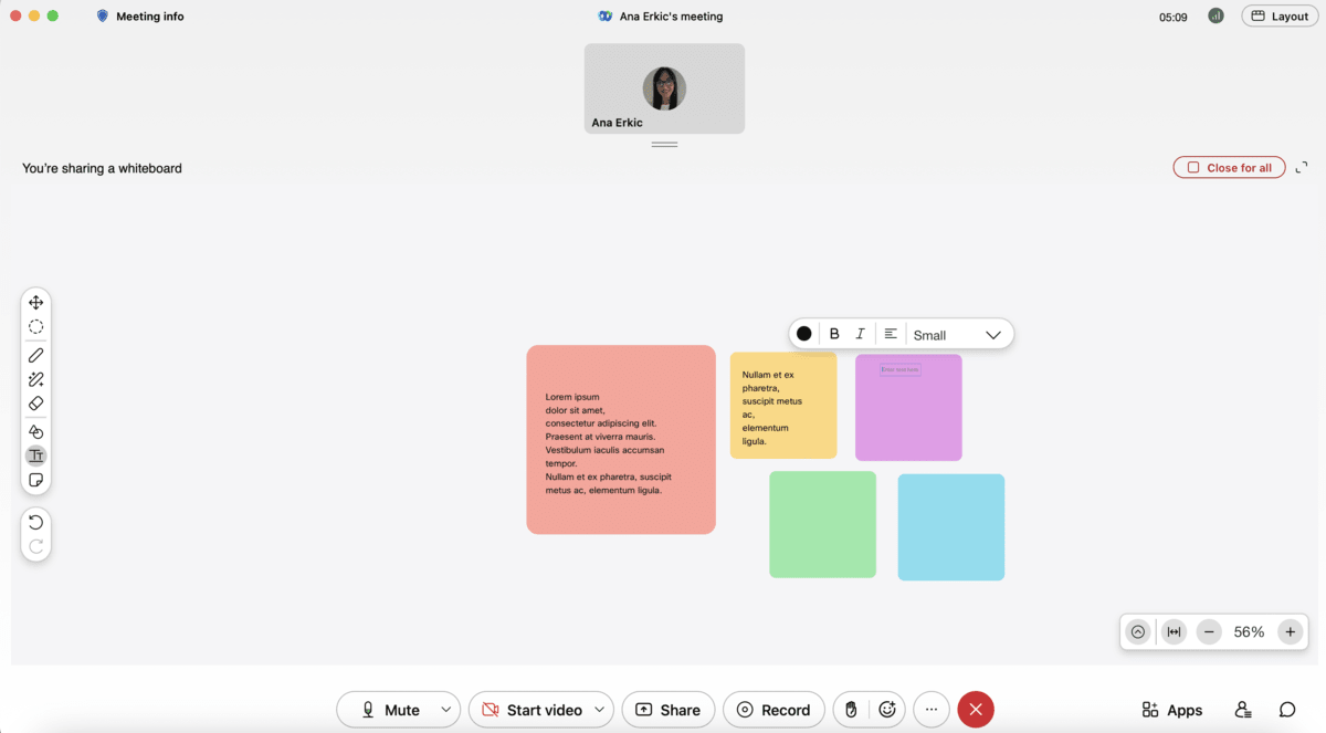 Whiteboard in Webex Meetings