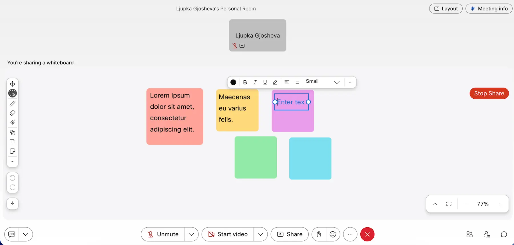 Whiteboard in Webex Meetings