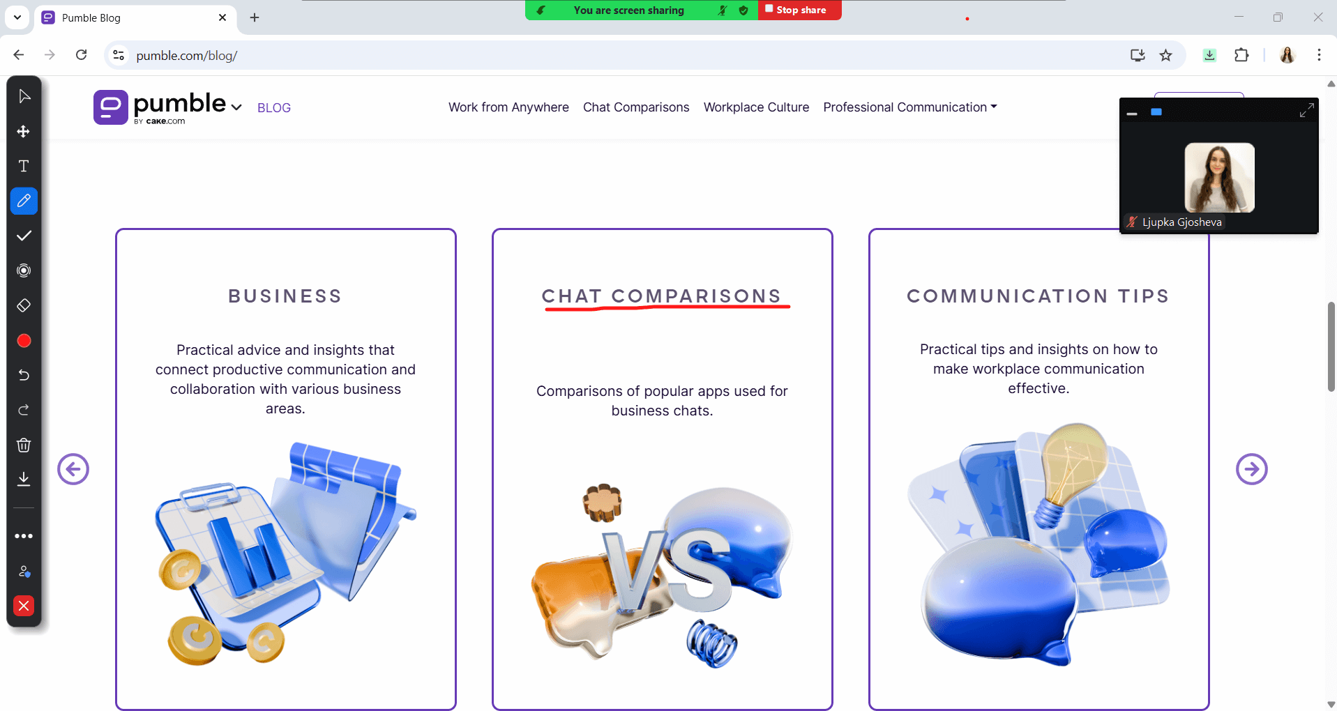 Annotating while screen sharing using Zoom