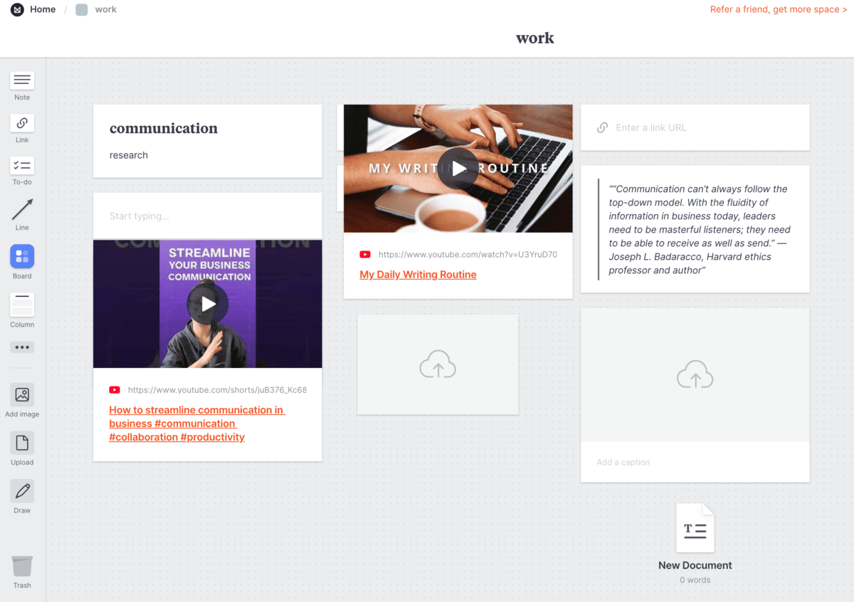 Build visual boards in Milanote