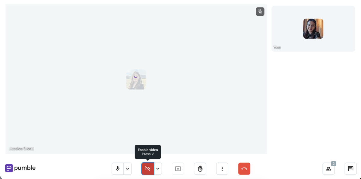 Pumble video call