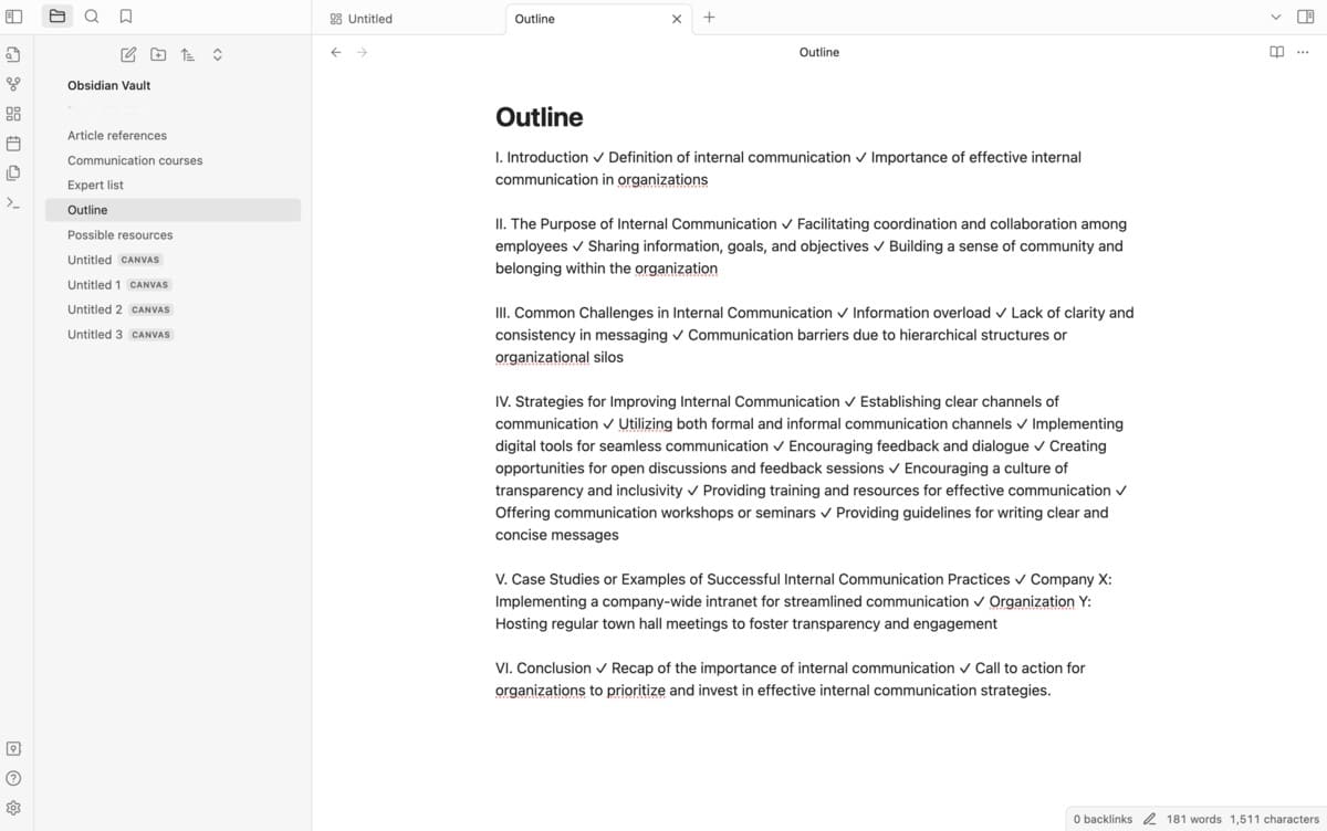 Store research in Obsidian