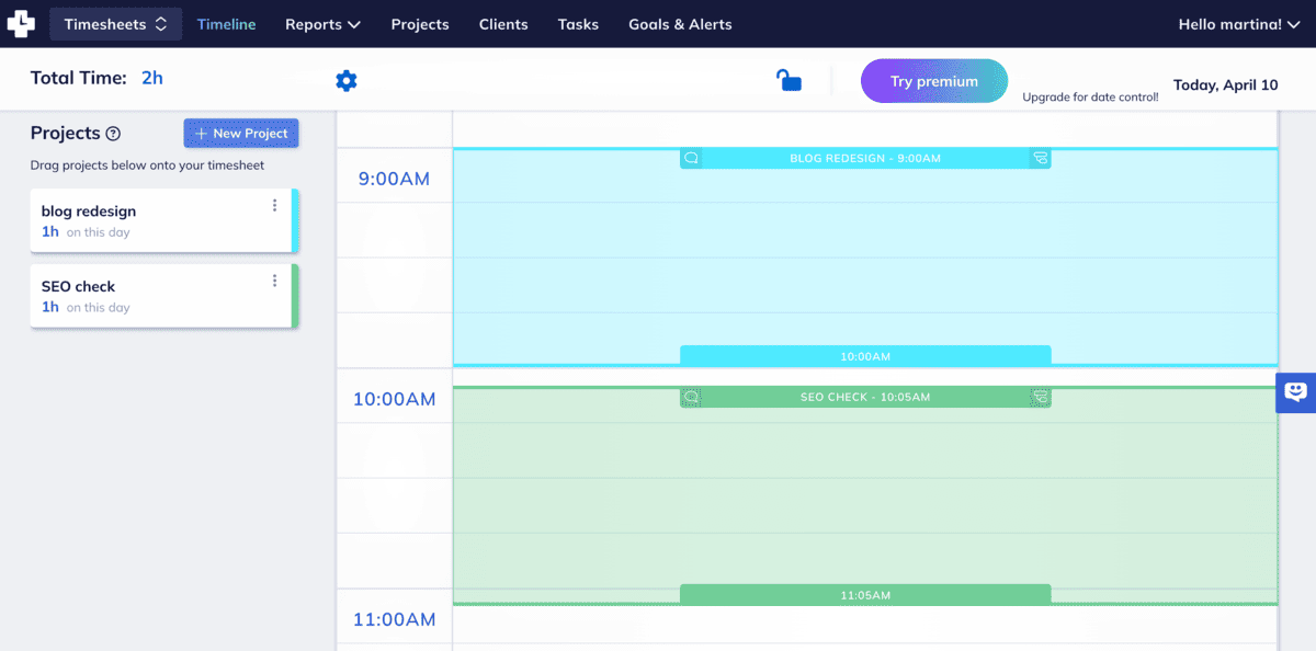 Track your activity in RescueTime