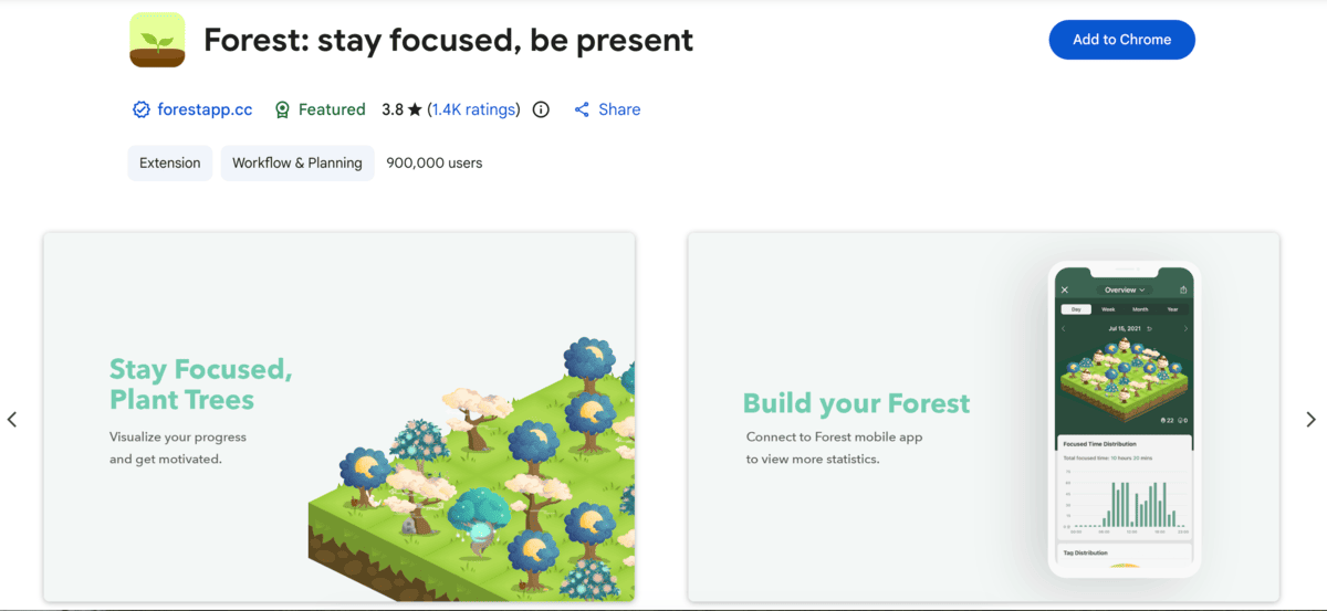 Forest chrome extension