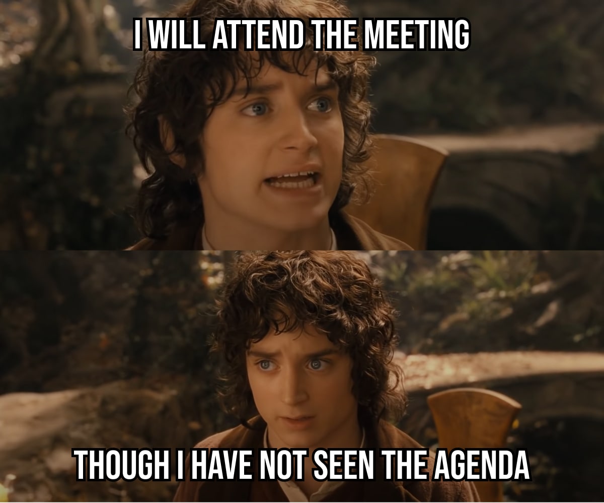 i will attend the meeting frodo-min