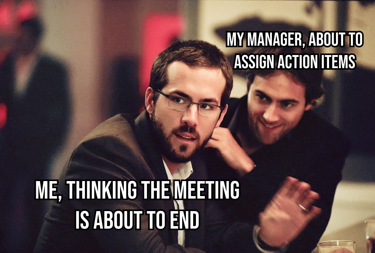 my manager about to assign action items-min