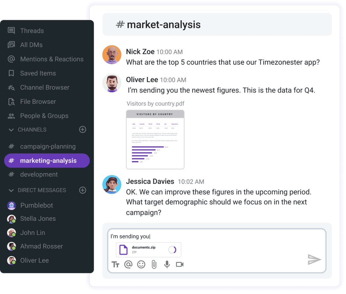 Keep eveything organized with channels