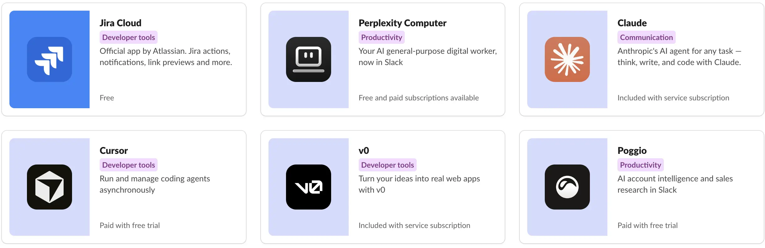 Slack integrations