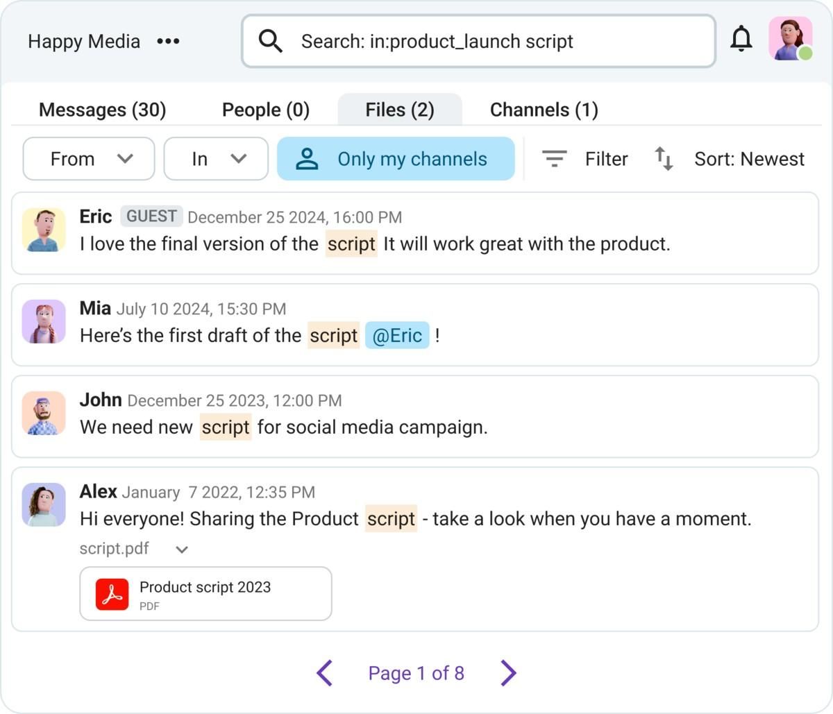 Pumble offers unlimited message history to all its users

