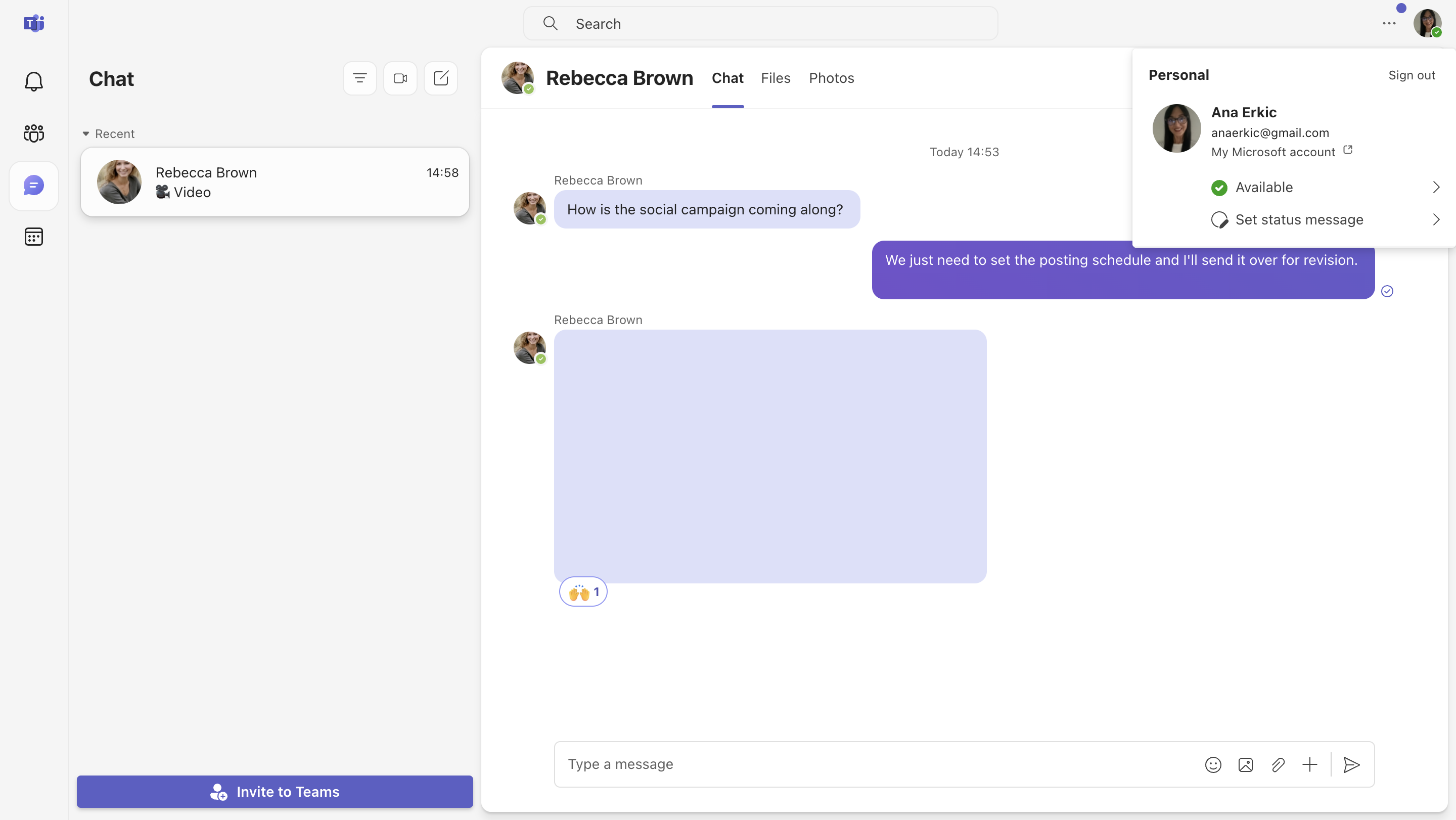 DMs in Microsoft Teams 