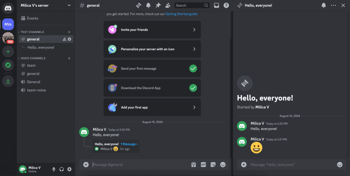 Discord interface