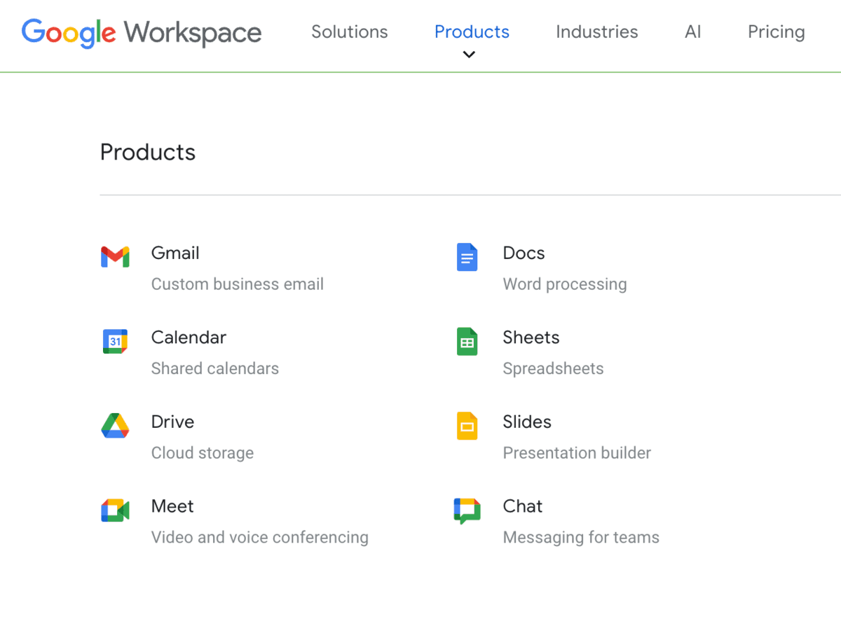 Google workspace apps