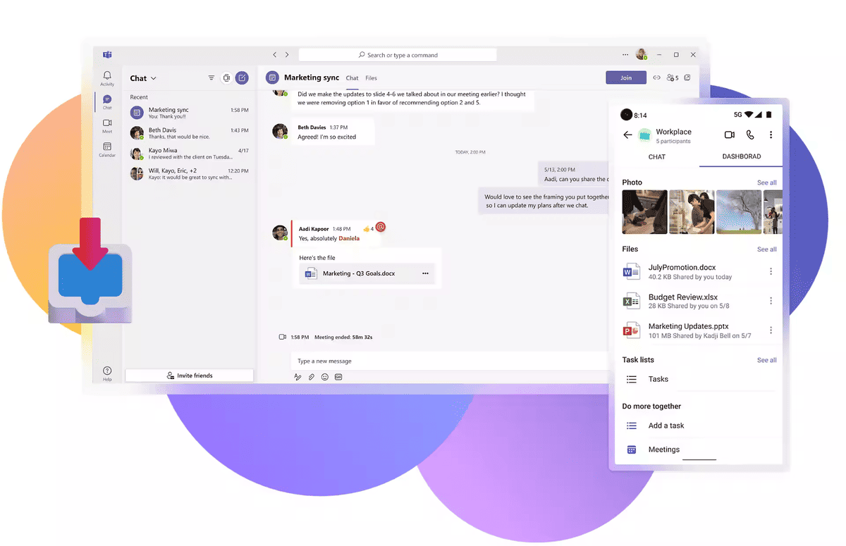 Microsoft Teams interface 